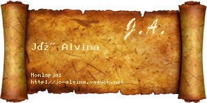 Jó Alvina névjegykártya